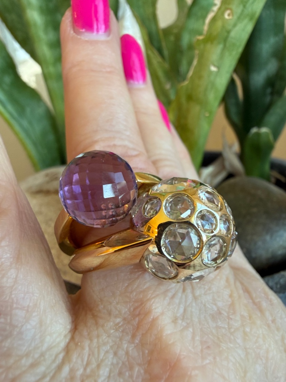 Pianegonda 18 karat gold amethyst ring - Picture 8 of 10